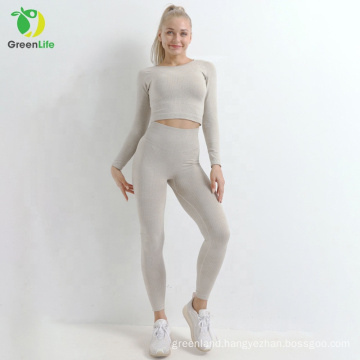 Wholesale women plus size 3XL 4XL seamless active wear gym sport fitness 3 piece yoga wear